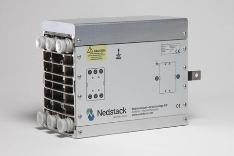 The H2SHIPS project plans to pair a sodium borohydride storage solution with a PEM fuel cell, such as Netherlands-based Nedstack's PEM technology (pictured). (Image: Nedstack B.V.)